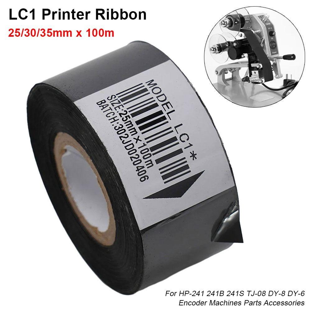 1Roll 25/30/35mm Printer Tape For HP-241 241B 241S TJ-08 DY-8 DY-6
