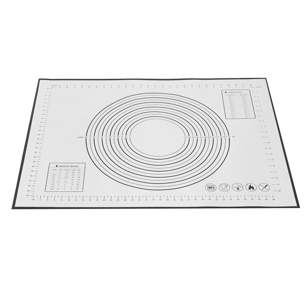 Нескользящий силиконовый коврик для замешивания теста с антипригарным покрытием и весами для кухни и выпечки