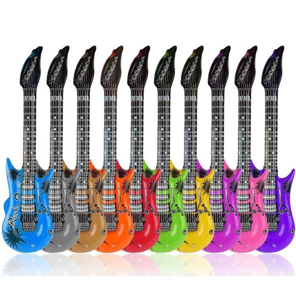 Inflatable Inflatable Musical Instrument Toys Random Color Guitar Foil Balloons Birthdays Party