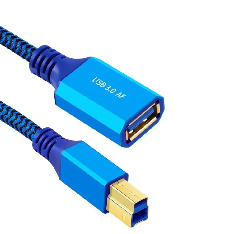 Кабель для передачи данных USB 3.0, разъем Type-A (мама) на Type-B (папа), скорость передачи 5 Гбит/с, с литой защитой от изгиба на обоих концах кабеля для оборудования