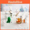 Cute Resin Snow Bunny Winter Wonderland Accessories For Diy Crafting