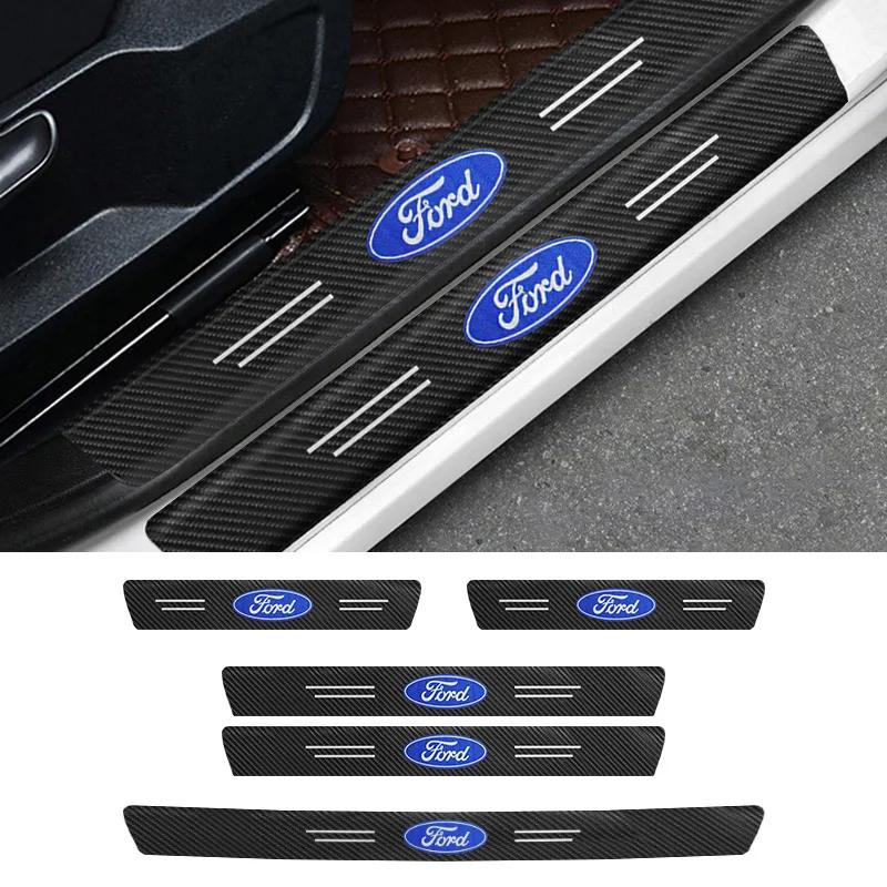 Car Door Sill Threshold Anti Scratch Protector Stickers Accessories For Ford Focus mk2 3 Fiesta mk7 Ranger Mondeo mk4 S-MAX Kuga AF3