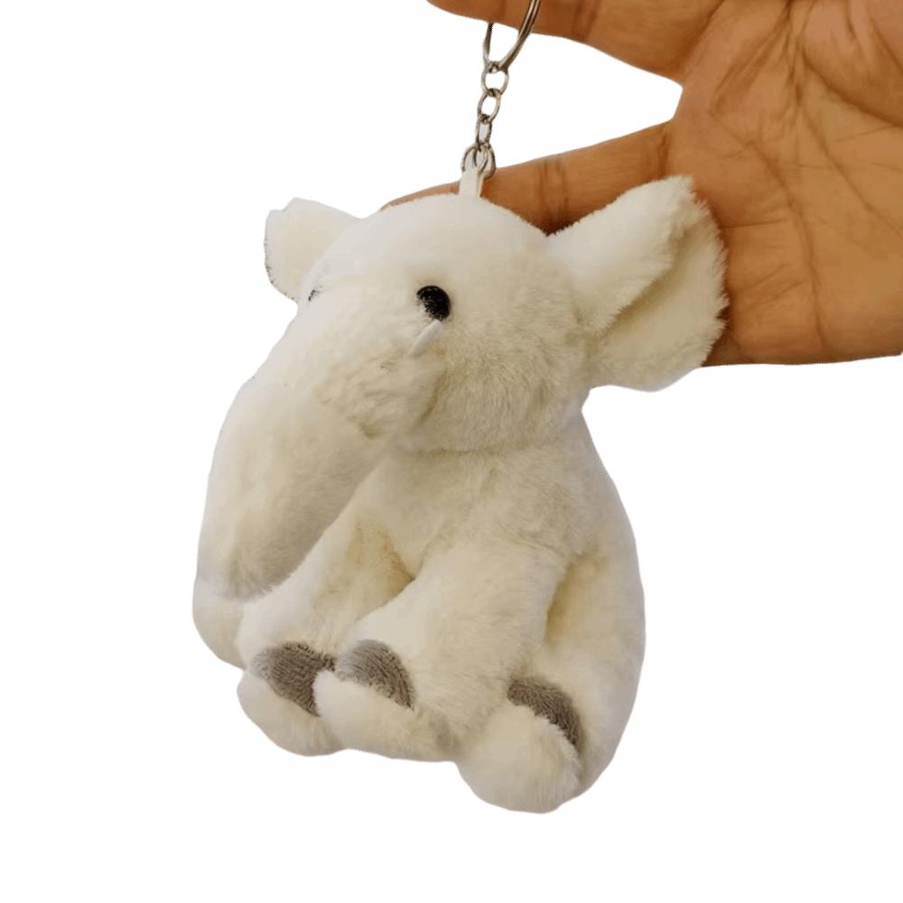 Soft Elephant Keyring Cute Cartoon Animal Bag Pendant Trinket Plush Stuffed Keychain  Kids