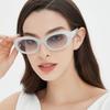 Простые и модные сочетания с уличной фотографией, трендовые женские ультрафиолетовые солнцезащитные очки «кошачий глаз» MN5680