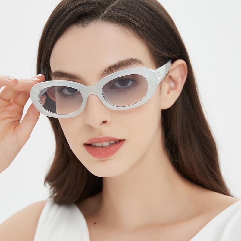 Простые и модные сочетания с уличной фотографией, трендовые женские ультрафиолетовые солнцезащитные очки «кошачий глаз» MN5680