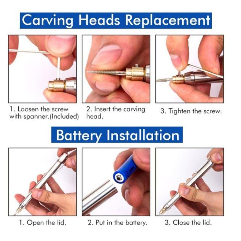 Мини-электрическая беспроводная шлифовальная ручка для ювелирных изделий, гравировальная ручка, шлифовальный станок, полировщик, сделай сам