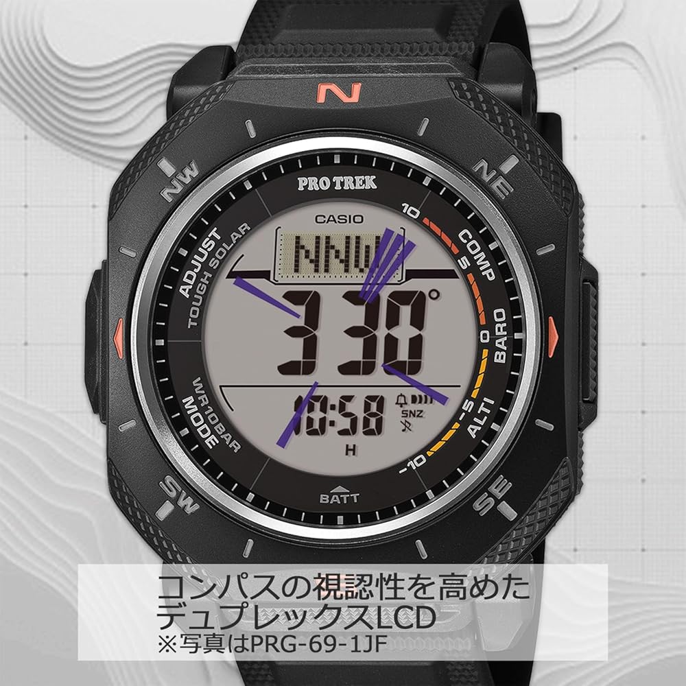 Мужские часы Casio Pro Trek Climber Line Tough Solar Экологичные PRG-69-4JF Оранжевые