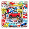 50 Transportation Doodle Cartoon Children's Reward DIY Skateboard Mobile Suitcase Stickers Waterproof