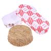 100Pcs Bread Paper Tray Baking Cups Oil-Proof Heat Resistant Cake Tools