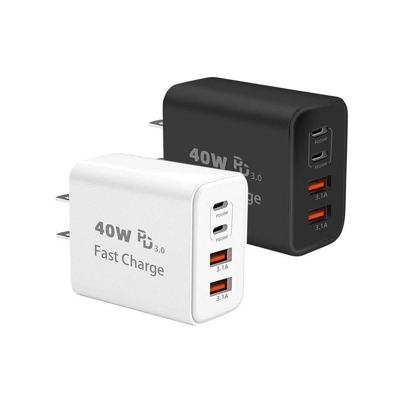 Зарядное устройство PD 40 Вт 2C+2A британская быстрая зарядка подходит для Apple 15 Samsung S23 мобильный телефон зарядная головка