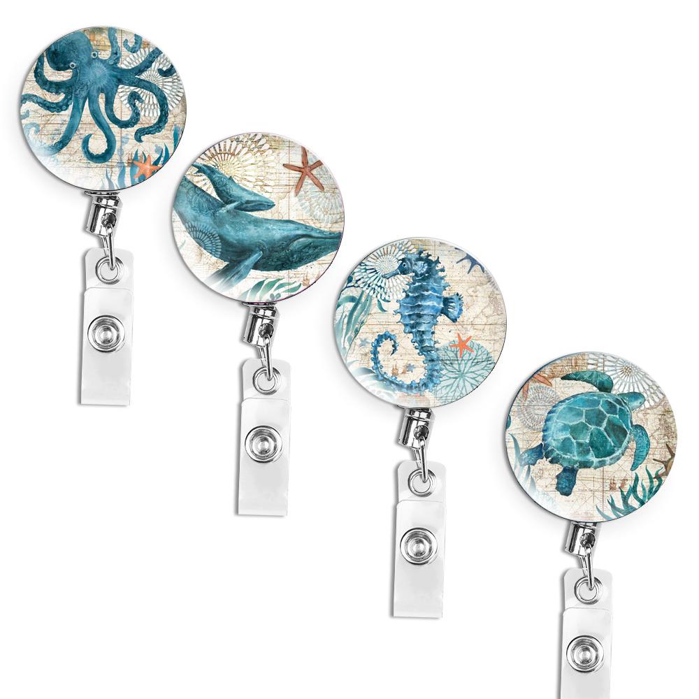 Креативный набор выдвижных офисных брелоков - 4 шт., противоугонный стальной трос