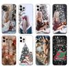 Черный чехол из ТПУ для iPhone 5 5S SE 2020 6 6S 7 8 plus x 10 XR XS 11 12 13 mini pro MAX задняя крышка Fashion Girl Merry Christmas