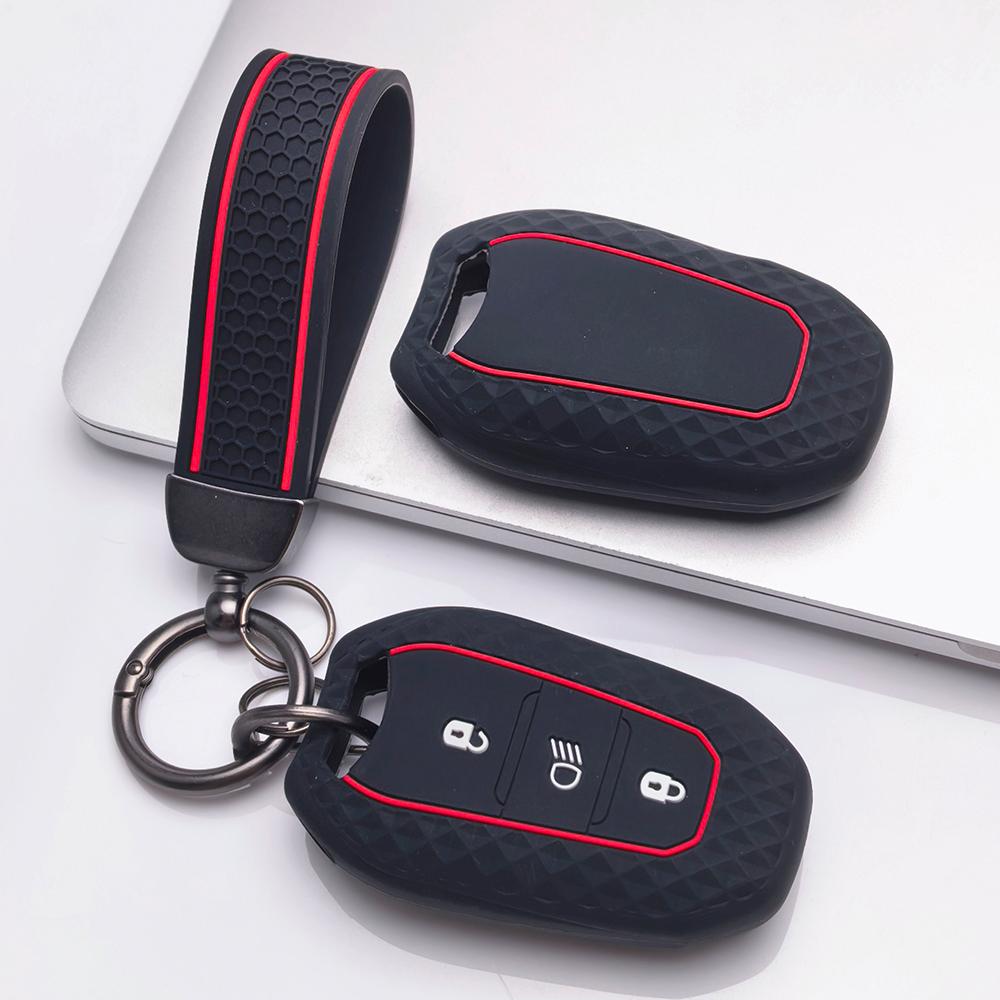Чехол для брелока для Peugeot 3008 5008 208 308 408 508 4008 C1 с брелком, устойчивая к царапинам поверхность, ударопрочная конструкция, текстура с мягким захватом
