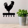 1pc Rooster Farm Key Rack Wall Mounted Hook Up Hanger Artwork Shape Decoration Towel Rack, Over The Door Hooks