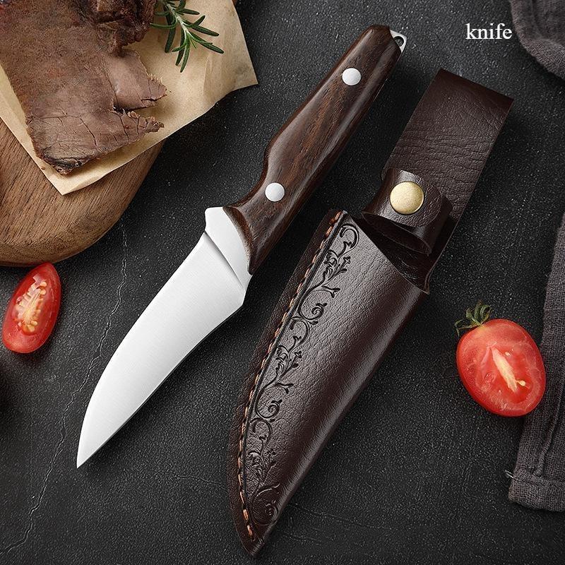 Ручной нож для мяса, многофункциональный кузнечный молотковый нож для зерна, небольшой переносной прямой нож для фруктов, высокопрочный нож для разделки мяса