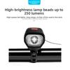 Luz delantera para bicicleta recargable USB con bocina para ciclismo nocturno de montaña