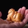 Ручная резная фигурка лошади династии Тан из массива дерева - Натуральный кипарис с утеса, ornament со знаком зодиака