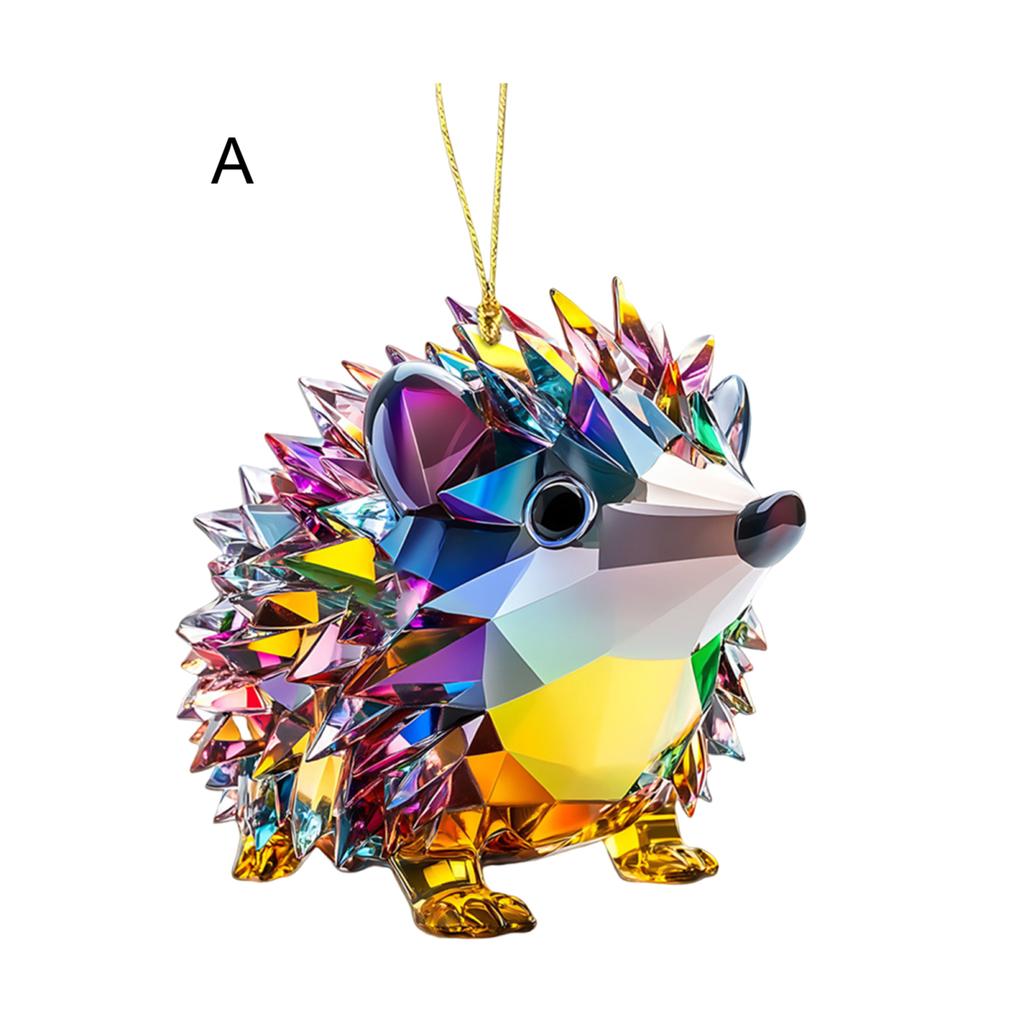 Yousheng 1/2 шт. Автомобильные подвески со шнурком, легко подвешиваются, цветные кристальные украшения, сверкающие акриловые украшения, подвески в виде ежика