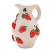 The Cottage Garden Hand Painted Jug Vase - Strawberry