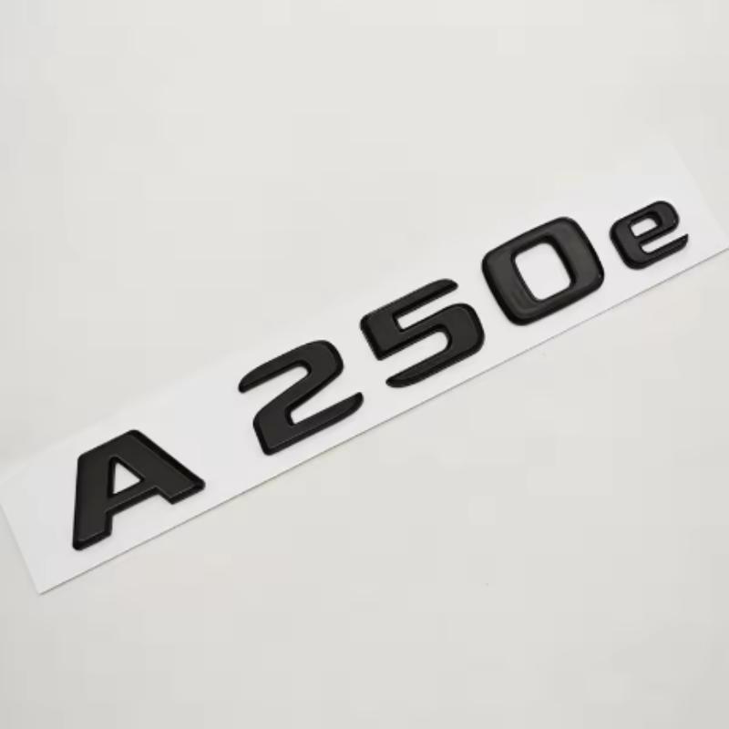 NEW 3D ABS Car Letters Logo A250e Badge Sticker Rear Trunk Emblem Decals For Mercedes Benz A250e W177 Tail Marking Accessories