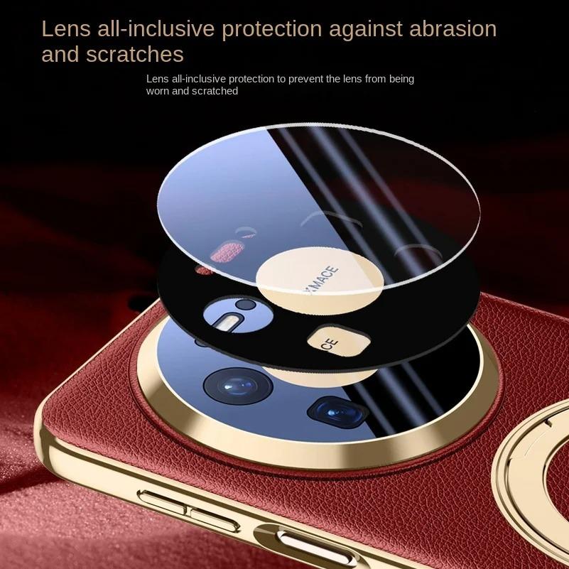 New Rotatable Metal Magnetic Bracket Holder Lens film protection Case For Huawei Mate 80 Pro Max 80 RS mate80 pro Slim Leather Cover