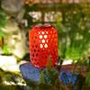 Rattan Solar Lanterns Outdoor Hanging Solar Bulb Lights Waterproof Country Decor Solar Light Decoration For Garden Yard Patio