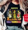 Футболка Hallothanksmas, Футболка Merry Grinchmas, Смешная рождественская футболка с Гринчем