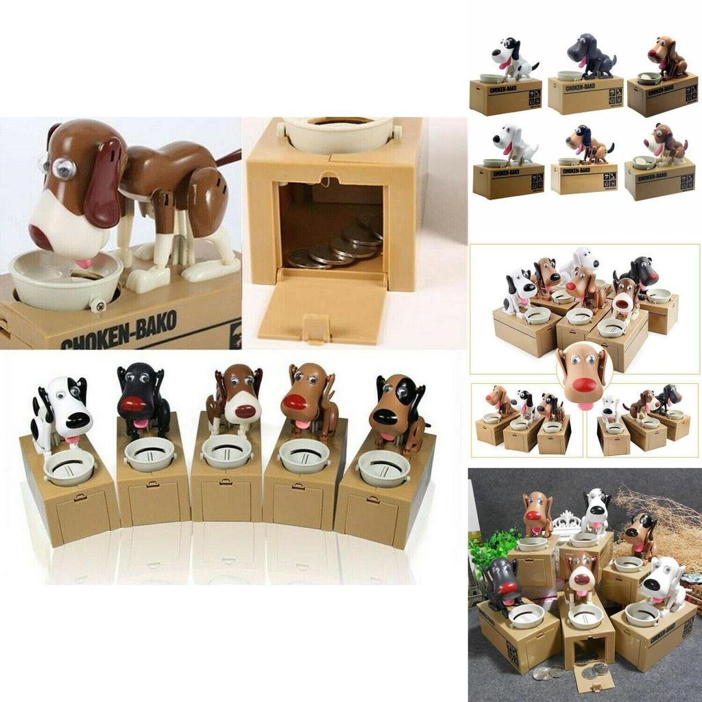 Очаровательная копилка в виде щенка с забавным автоматическим действием поедания для детей