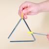 Percussion Triangle Iron Musical Instrument with Triangle Educational Musical Instrument Teaching Material Bell, Children's Toy, (4 Inches)