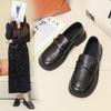 Fashion Versatile One-pedal Single Shoes Women's Skirt Small Leather Shoes Women's British Style Casual Shoes 2024 Spring and Autumn New