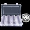 60 Pcs 40mm Clear Round Plastic Coin Capsule Container Empty Storage Box Holder