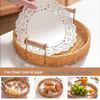 Маленькие круглые подносы для закусок и фруктов из искусственного ротанга (2-Pack)