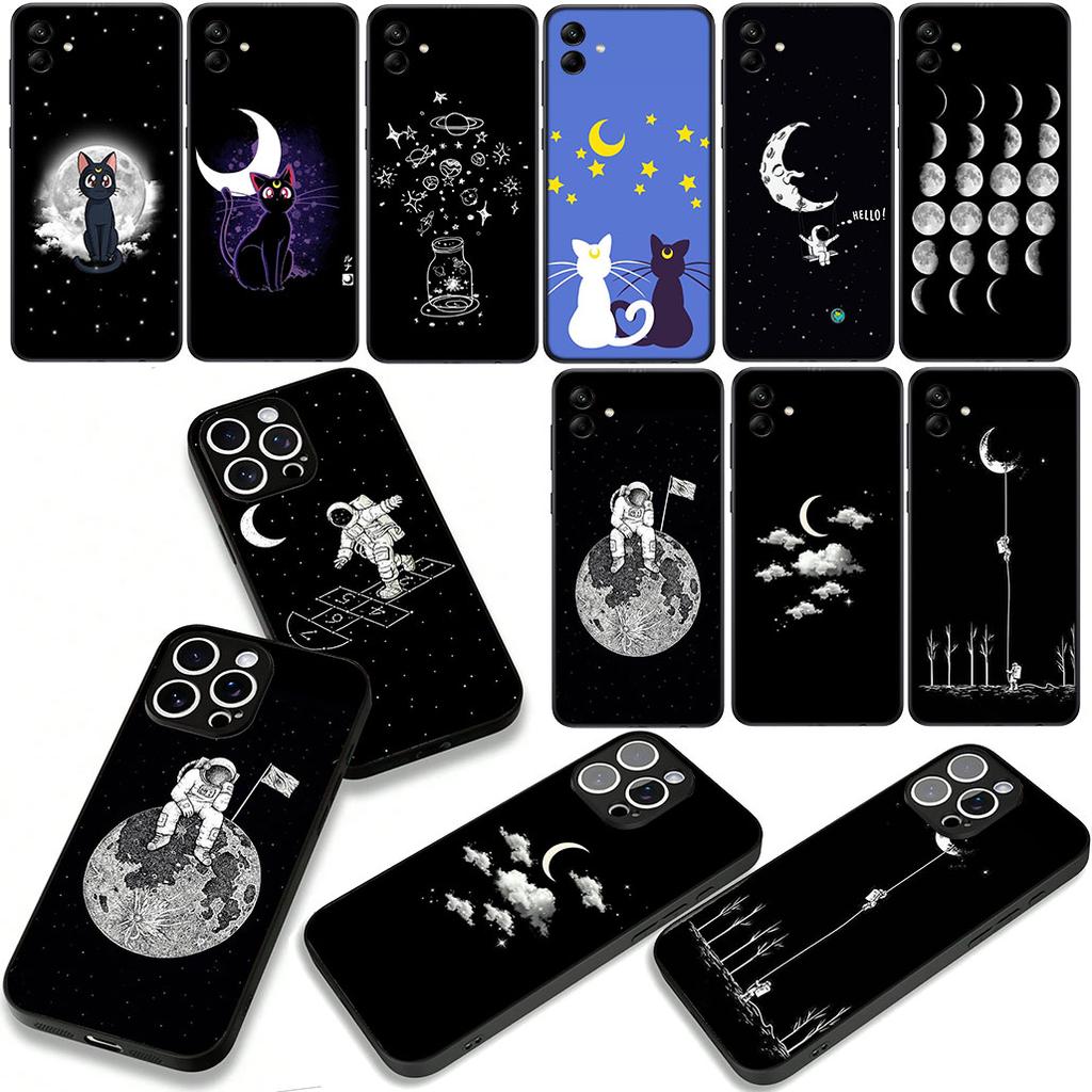 Phone Cover for Xiaomi Poco X7 X6 X5 F7 F6 F8 Ultra F5 M6 M7 M8 Pro C85 C75 C65 C71 C61 Case Moon Sky Stars Cat Astronaut Casing
