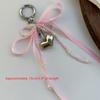 Imitation Pearl Bow Key Ring Ribbon Beaded Keychain Korean Style Hanging Accessories Y2K Heart Bag Pendant School