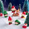 6Pcs/set Cartoon Christmas Miniatures Resin Bonsai Plant Ornaments Micro Landscape Diy Fairy Garden Decoration