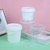 1Pc 500/1000Ml Transparent Plastic Bucket With Lid And Handle Food Storage Container Refillable Milk Tea Bucket