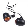 Replacement Lights Lamp Part Decor Set 2Pcs Black Motorcycle Cafe Turn Signal