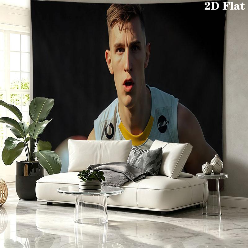 Nico Schlotterbeck Wall tapestry, aesthetic printed fabric blanket, suitable for bedroom, living room, and home decor.