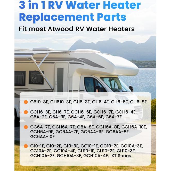 2025 ГОРЯЧИЙ- Деталь водонагревателя для автодома Подходит для водонагревателя Atwood для автодома GC6AA-10E GC10A-4E Включает детали платы управления 91365, термовыключатель 91447 и