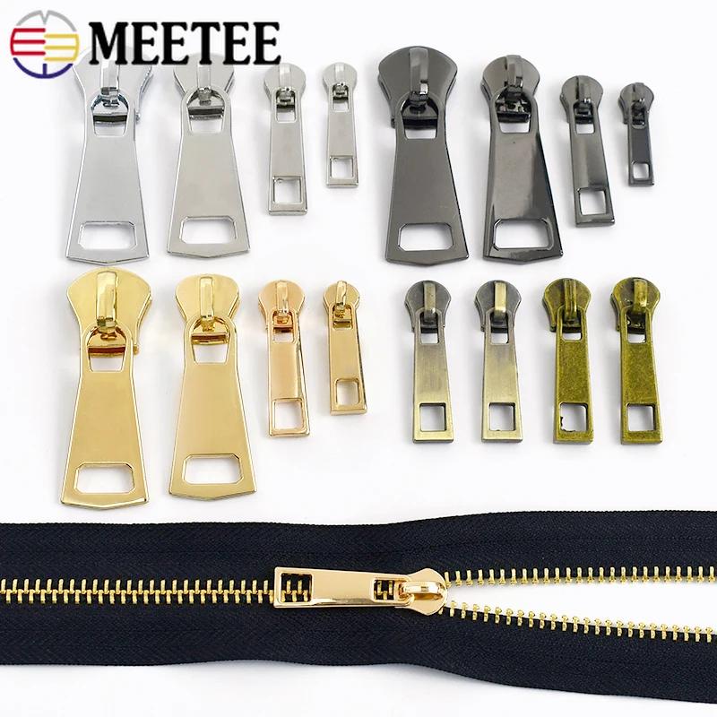 Meetee 5/10 шт. №3 №5 №8 Металлический бегунок для молнии Швейные молнии Ползунок для одежды Сумки Карманные молнии Ремонт DIY Аппаратные аксессуары