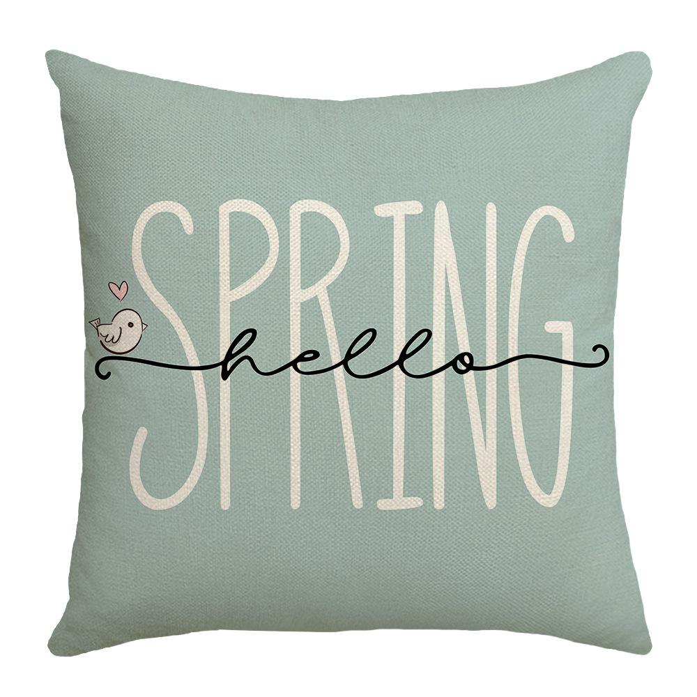 Новая Пасхальная Наволочка Чехол для Подушки Кролик Мультяшный Дом Принт Букв Песок Чехол для Подушки