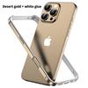 Hybrid Silicone Frame Aluminum Metal Phone Case for iPhone 16 15 14 Plus 13 12 11 Pro Max Xs Xr Anti-Fall Corners Bumper Cover