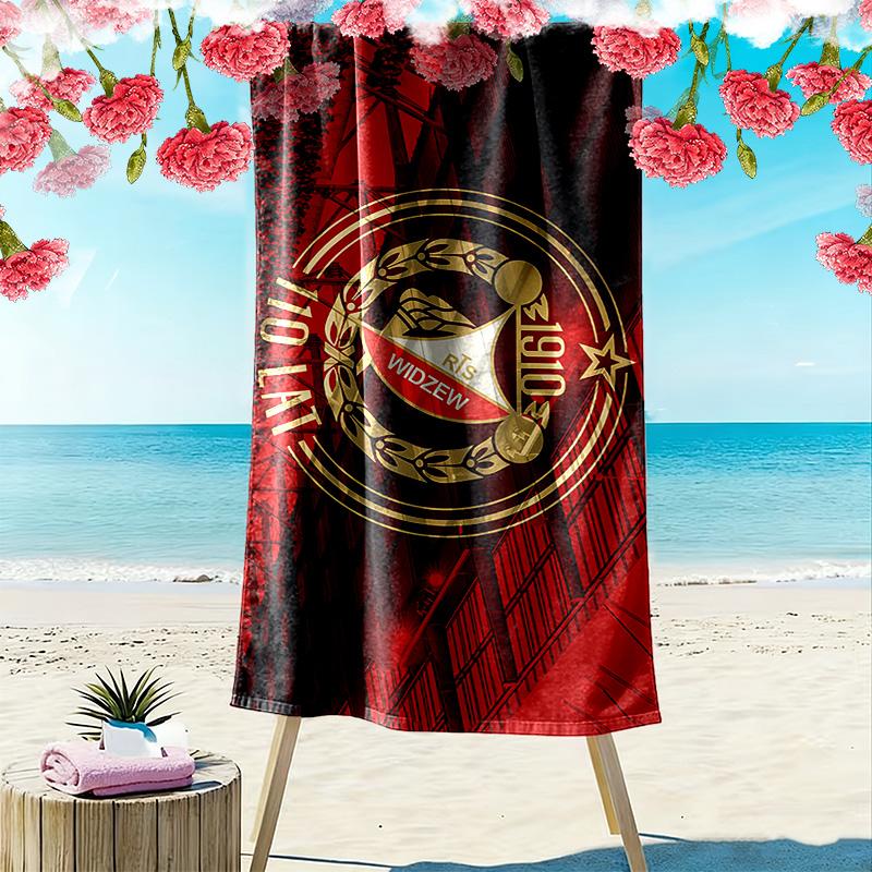 Widzew Print Beach Towel, Large Soft Quick Dry Towel for Beach Camping Swimming