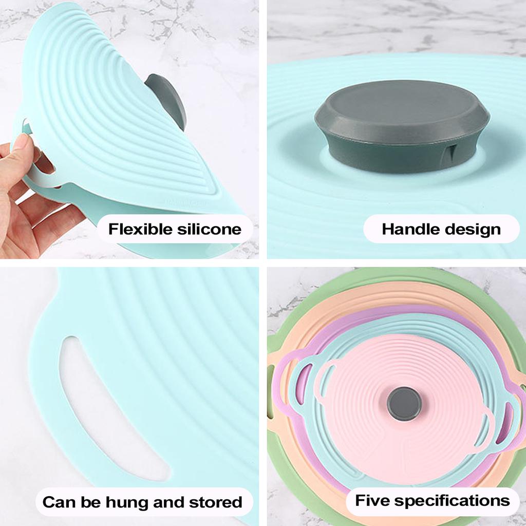 Leeseph Silicone Lids for Bowl, Reusable Sealed Suction Lids Fits Cups, Bowls, Plates, Pots, Pans, Food Storage Kitchen Gadgets