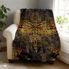 Dragonfly Throw Blanket Ultra Soft Cozy Lightweight Fuzzy Plush Flannel Fleece Blanket for Chair, Bed, Couch, Office & Travel