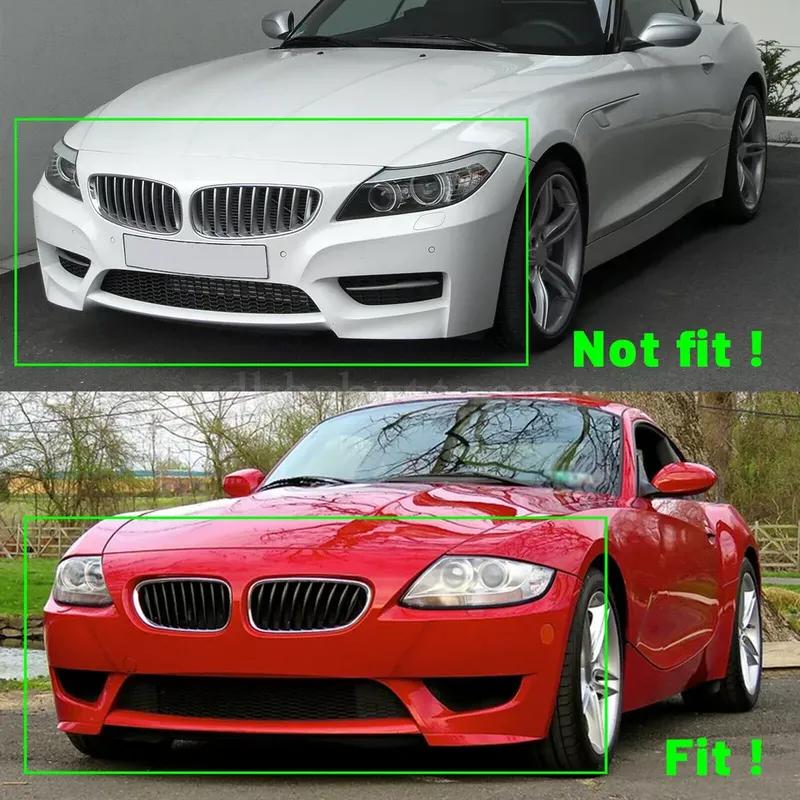 For BMW Z4 E85 E86 Convertible 2003-2008 Pair Glossy Black Car Front Kidney Grille Racing Grills Grilles Auto Car Accessories