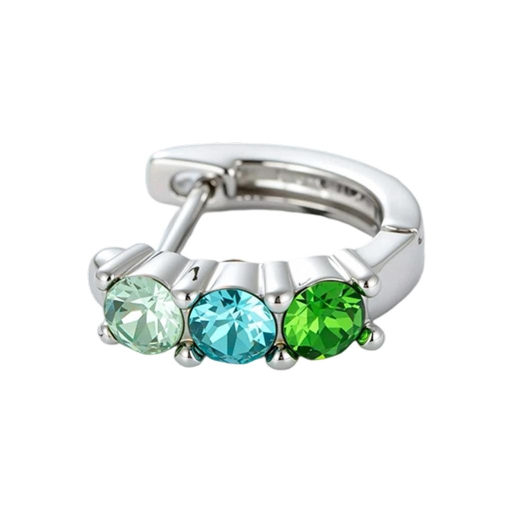 Серия цветов дофамина Каффы с кристальными инкрустациями: Прямой пин 8 мм для свежепроколотых ушей, изысканный дизайн края, изящные серьги для девочек