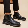 Броги Мужские ботинки из натуральной кожи Модный джентльменский стиль Бизнес Офис На открытом воздухе Формальная вечеринка Качественная взрослая обувь Черный