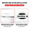 YCGG5 8Pcs Car Door Sticker Auto Handle Anti Scratch Protection Film Car Styling For Skoda Octavia KAMIQ KODIAQ SUPERB RAPIDFABIA YETI