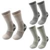 Men Fleece-Lined Socks Winter Thermal Hiking Socks Thick Warm Terry Mid-Calf Socks for Outdoor Sports Skiing Running Daily Wear
